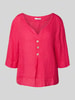 ZABAIONE Bluzka koszulowa z listwą guzikową Mocnoróżowy