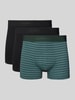 Schiesser Trunks mit Label-Bund im 3er-Pack Gruen