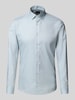 OLYMP No. Six Super slim fit zakelijk overhemd met kentkraag Groen