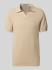 JAKE*S STUDIO MEN Regular fit poloshirt met structuurmotief Taupe