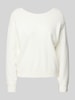 Tom Tailor Denim Regular Fit Strickpullover mit feinem Angora Garn Offwhite