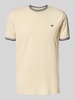 Christian Berg Men T-shirt met ribboorden Ecru