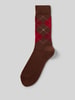 Burlington Socken mit Logo-Applikation Modell 'WHITBY' Mittelbraun