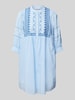Rich & Royal Sukienka mini z wyhaftowanymi detalami Jasnoniebieski
