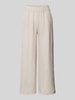 ZABAIONE Leinenhose mit elastischem Bund Beige