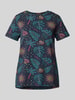 Ragwear T-Shirt mit Allover-Print Marine