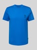 Blend T-Shirt mit Motiv- und Statement-Stitching Modell 'JANUS' Jeansblau