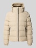 Superdry Steppjacke mit Label-Stitching und Kapuze Offwhite