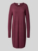 Vila Knielanges Kleid mit Rundhalsausschnitt Modell 'RIL' Pflaume