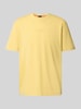 BOSS Orange Regular fit T-shirt van katoenmix Geel