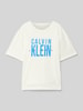 Calvin Klein Jeans T-Shirt mit Label-Print Sand