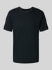 Superdry T-shirt met geribde ronde hals Zwart