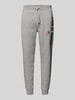 Polo Sport Slim Fit Sweatpants mit Label-Print Hellgrau Melange