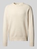 SELECTED HOMME Regular fit gebreide pullover met mix van alpaca en wol, model 'RAI' Offwhite