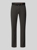 MCNEAL Slim fit broek met riem Zwart