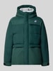 K-WAY Steppjacke mit Logo und Kapuze Petrol