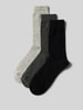 Jack & Jones Socken mit Stretch-Anteil Modell 'RAFAEL' im 3er-Pack Dunkelgrau