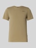 G-Star Raw Slim Fit T-Shirt mit Label-Print Schlamm
