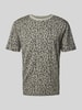 JOOP! Jeans T-Shirt mit Animal-Print Modell 'Curtis' Mittelgrau