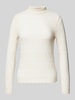 Vero Moda Shaped fit shirt van kant met lange mouwen en hoge kraag, model 'ZOE' Beige