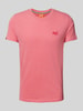 Superdry T-shirt met labelstitching Roze gemêleerd