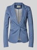 ICHI Slim fit blazer met paspelzakken, model 'KATE' Blauw