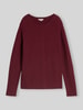 Tom Tailor Regular Fit Pullover mit gerippten Abschlüssen Bordeaux