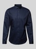 Jack & Jones Premium Slim fit vrijetijdsoverhemd met kentkraag, model 'CARDIFF' Marineblauw