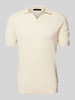 Drykorn Regular Fit Poloshirt mit V-Ausschnitt Modell 'Braian' Offwhite