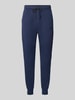 Nike Spodnie dresowe o kroju slim fit z mieszanki bawełny Ciemnoniebieski