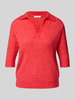 OPUS Gebreide pullover met 1/2-mouwen, model 'Pinna' Rood