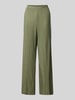 Vila Wide Leg Stoffhose mit Plisseefalten Modell 'PLISA' Khaki