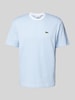 Lacoste T-shirt met labelstitching Lichtblauw