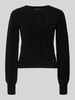 GUESS Regular Fit Strickpullover mit Zopfmuster Black