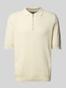 JAKE*S STUDIO MEN Regular fit poloshirt met kabelpatroon Offwhite