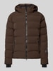 FIRE + ICE Steppjacke mit Kapuze Modell 'LUKA' Dunkelbraun