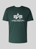Alpha Industries T-Shirt mit Label-Print Gruen