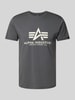 Alpha Industries T-Shirt mit Label-Print Anthrazit