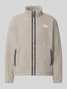 The North Face Regular fit fleecejack met gestikt logo Steengrijs