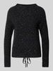 Jake*s Casual Gebreide pullover met ribboorden Zwart