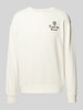 Knowledge Cotton Apparel Sweatshirt mit Label-Stitching Offwhite