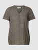 Marc O'Polo Blusenshirt aus Baumwolle mit Allover-Muster Sand