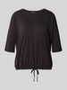 Christian Berg Woman T-Shirt aus Modal-Mix mit Tunnelzug Black