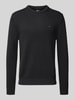 Tommy Jeans Regular fit gebreide pullover van zuiver katoen Zwart