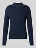 MCNEAL Gebreide pullover met polokraag en korte knoopsluiting Marineblauw