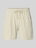 CHAMPION Korte regular fit broek met labelstitching Beige