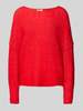 American Vintage Strickpullover mit U-Boot-Ausschnitt Modell 'YANBAY' Rot Melange