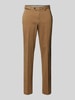 Hiltl Slim fit chino met persplooien, model 'PEAKER' Beige