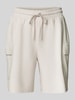 Christian Berg Woman Relaxed Fit Sweatshorts mit Cargotaschen Ecru