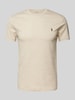 Polo Ralph Lauren T-Shirt mit Label-Stitching Beige Melange